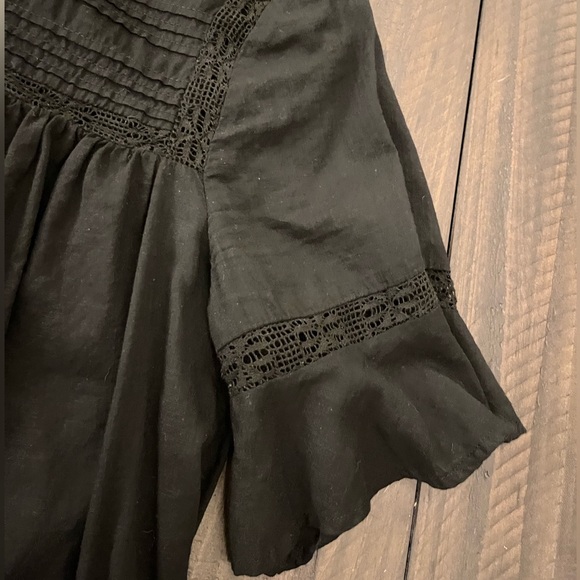 Old Navy Black Peasant Top - Picture 6 of 8